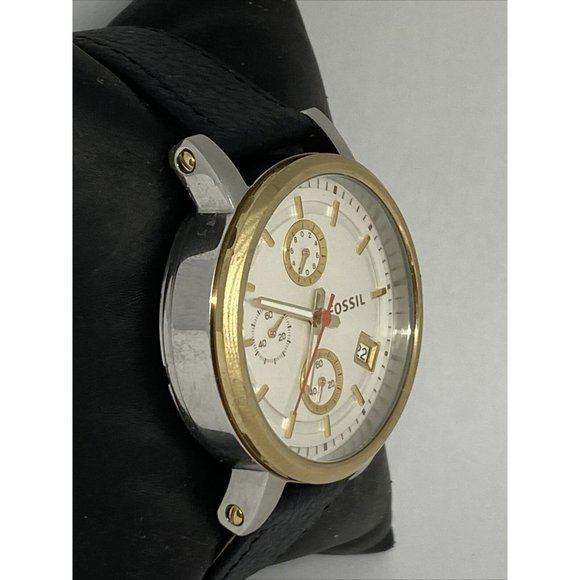 Fossil Boyfriend ES3615 Women Black Leather White - Picture 5 of 12